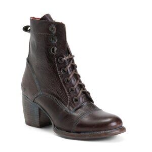 BED/STU Grey Made In Mexico Leather Judgement Booties
